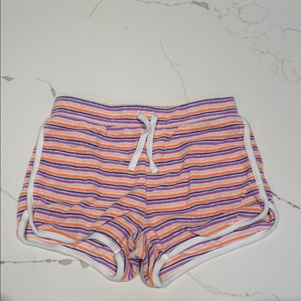 Janie and Jack Purple and Orange Striped Shorts